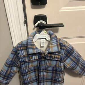 Carter's Blue and Yellow Plaid Jean Jacket